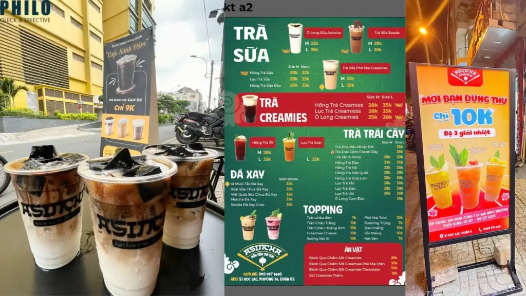 Kênh bán hàng offline của Asincha đi kèm nhiều khuyến mãi
