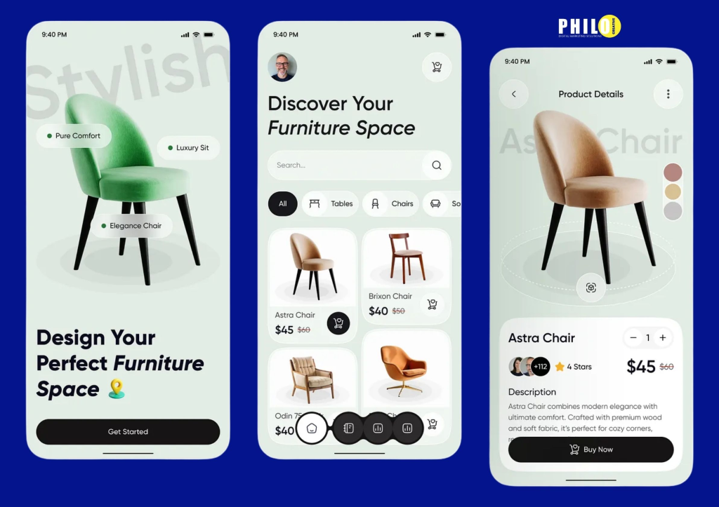 thiết kế web nội thất