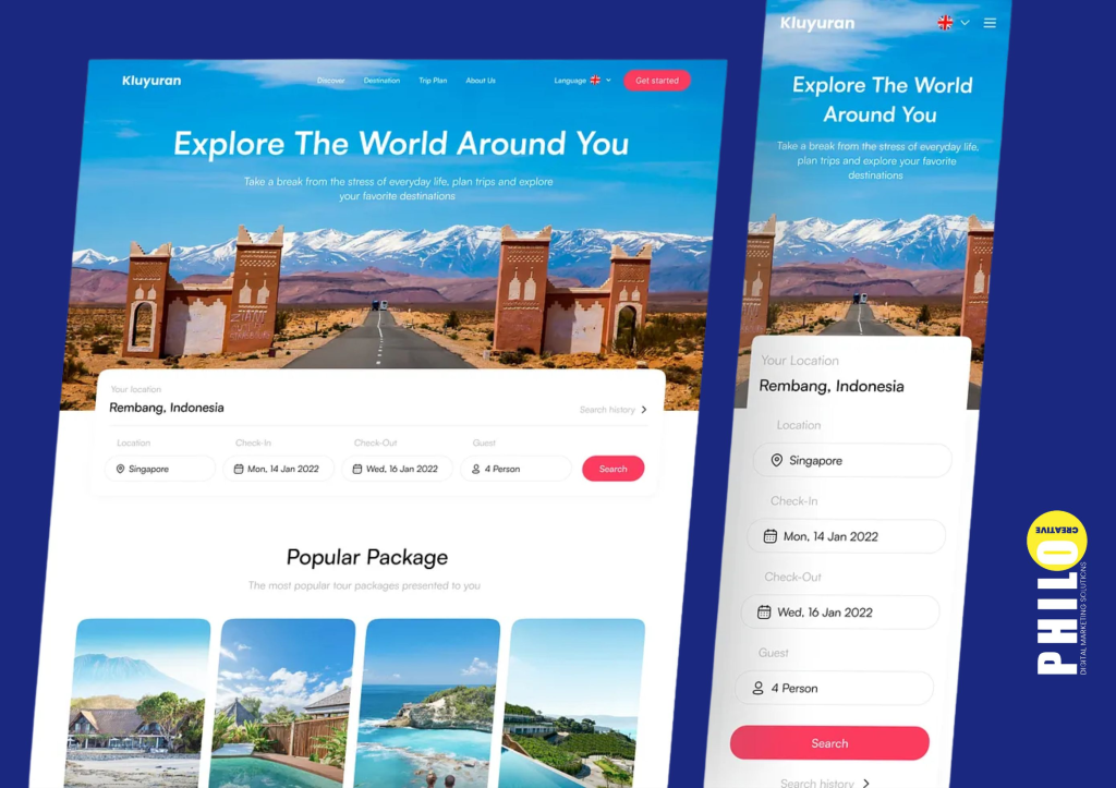 thiết kế web du lịch