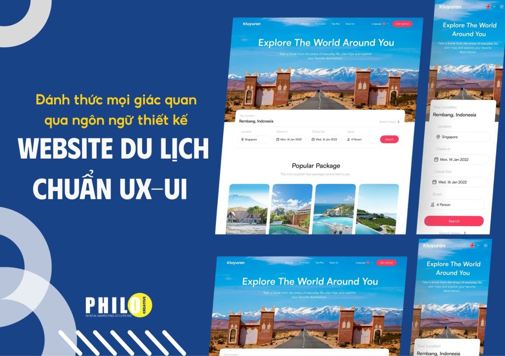 thiết kế web du lịch
